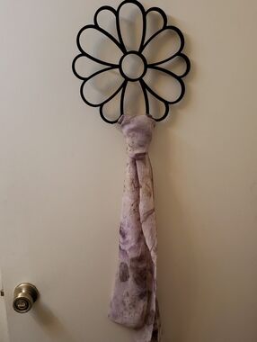 Scarf Hanger with Delicate Lavender Floral Women's Scarf.